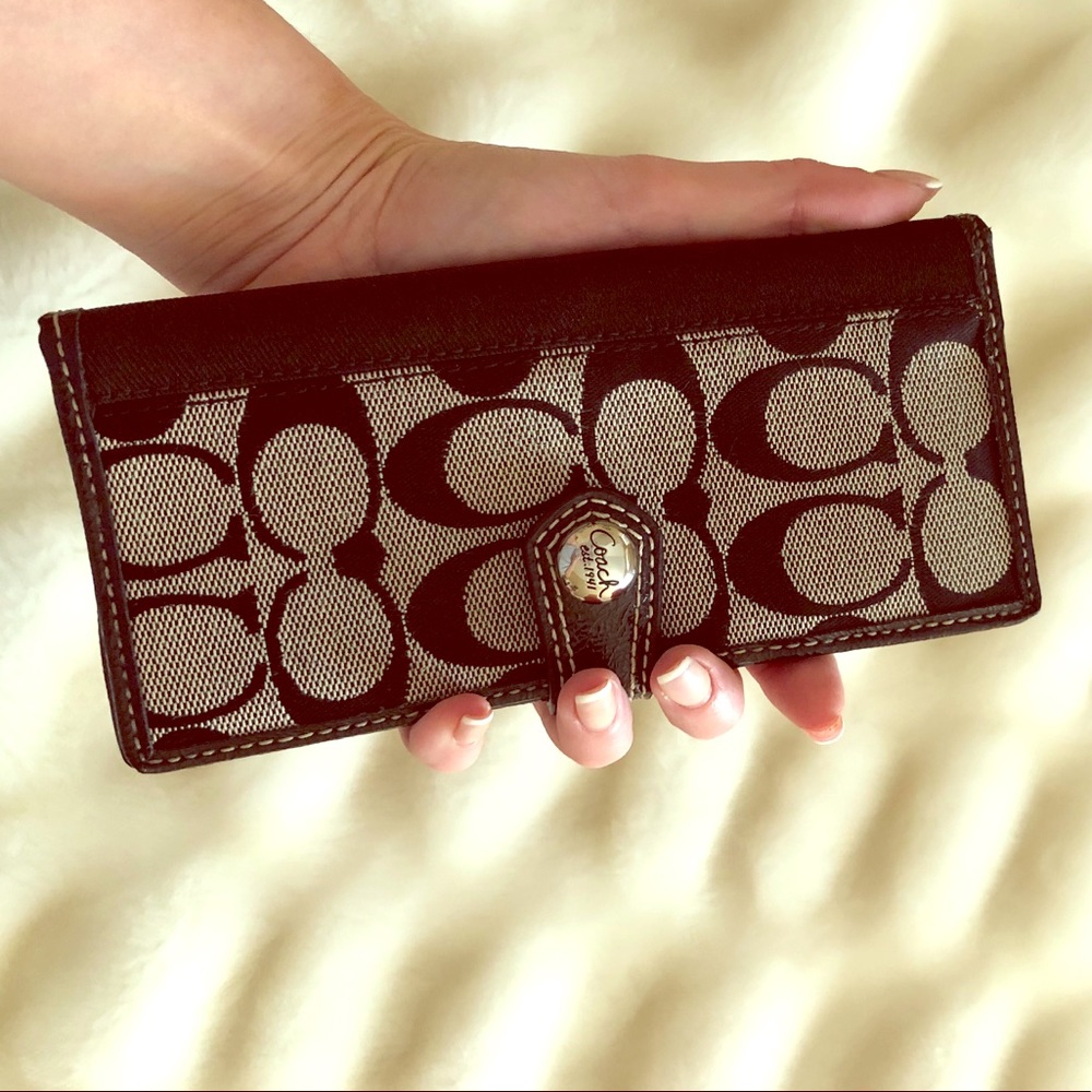 Coach signature bifold wallet